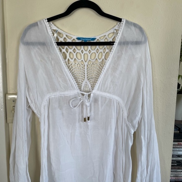 ASOS 70s Crochet Bell Sleeve Dress - Picture 2 of 5